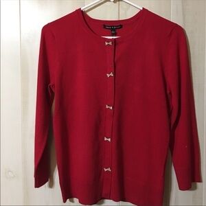 Nwt Red Button Down Sweater Size Small